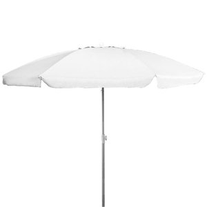 Guarda-sol Premium Zaka Alumínio 2.5 Metros Branco Grande Reforçado