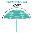 Ver imagem 5 de Guarda-sol Premium Zaka Alumínio 2.5 Metros Branco Grande Reforçado