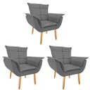 Ver imagem 1 de Kit 3 Poltronas Opala GatMagazine-Suede Grafite