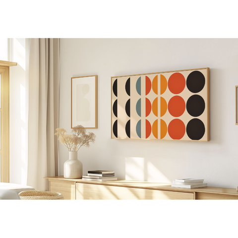 Quadro Decorativo N°89 115x70cm - Panorâmico Geométrico - Bauhaus Modular - Rollflex