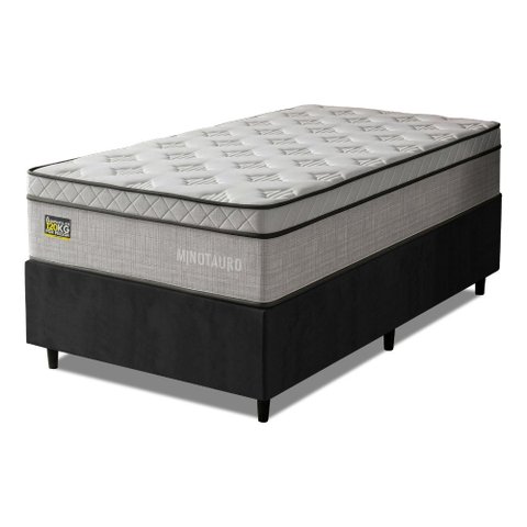 Cama Box Colchão Solteiro Ortopédico D33 88x188x72cm Minotauro Hellen - Suporta até 120 kg