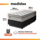 Ver imagem 3 de Cama Box Colchão Solteiro Ortopédico D33 88x188x72cm Minotauro Hellen - Suporta até 120 kg