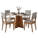 Ver imagem 1 de Conjunto Sala de Jantar Mesa 1,20m Moove 4 Cadeiras Linda Viero