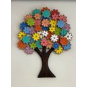 Ver imagem 1 de Árvore Decorativa de Madeira Artesanal Colorida