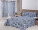 Ver imagem 1 de Jogo Lençol 4 Peças Cama Viúva 2,03mx1,20mx30cm 100% Algodão 180 Fios Ponto Palito Losangos Branco