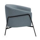 Ver imagem 7 de Poltrona Decorativa Maitê Base Aço Preto Bouclé Azul Claro - Nexta Casa