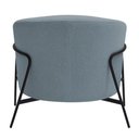 Ver mais imagens de Poltrona Decorativa Maitê Base Aço Preto Bouclé Azul Claro - Nexta Casa