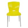 Kit 10 Cadeiras Bistrô Plástico Pés Alumínio Cor:amarela - 2
