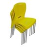 Kit 10 Cadeiras Bistrô Plástico Pés Alumínio Cor:amarela - 6