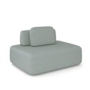 Ver imagem 2 de Sofá Ilha Sala de Estar Modulado Dakota 142cm Encosto Almofada Solta Veludo Cinza Claro G33 - Gran B