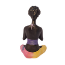 Ver imagem 6 de Bailarina Yoga Yogui Pernas Cruzadas Orando Degradê Azul Roxo Rosa e Amarelo - Peça em Gesso