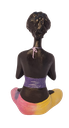 Ver imagem 6 de Bailarina Yoga Yogui Pernas Cruzadas Orando Degradê Azul Roxo Rosa e Amarelo - Peça em Gesso