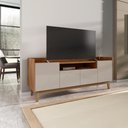 Ver imagem 2 de Rack Adria 4 Portas Cedro Off White Casa D Móveis Sala