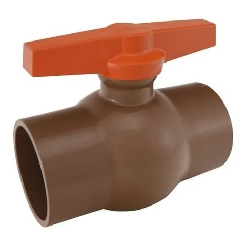 Registro Esfera Soldável 85mm Predial p/ Tubo Marrom PVC