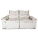 Ver imagem 4 de Sofá Retrátil e Reclinável 2 Lugares Verona 2,30m - Élpis Móveis - Veludo Bege