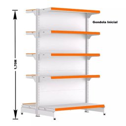 Gondola Centro 170 Fit Ate 5 Metros 2 Ponta Branco 60b Pe Laranja - 2