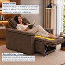 Ver mais imagens de Kit 2 Poltronas Retrátil e Reclinável do Papai Base Madeira Maciça Bella