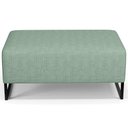 Ver imagem 3 de Kit 02 Puff Decorativo Sala de Estar Cléo 90cm Base de Ferro Preto W01 Linho Verde Menta - Lyam Deco