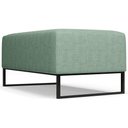 Ver mais imagens de Kit 02 Puff Decorativo Sala de Estar Cléo 90cm Base de Ferro Preto W01 Linho Verde Menta - Lyam Deco