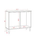 Ver imagem 4 de Balcão de Cozinha Buffet 2 Portas 0,84m Branco Isabelle Aramóveis