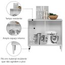 Ver imagem 2 de Balcão de Cozinha Buffet 2 Portas 0,84m Branco Isabelle Aramóveis