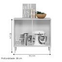 Ver imagem 5 de Balcão de Cozinha Buffet 2 Portas 0,84m Branco Isabelle Aramóveis