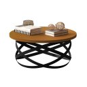 Ver imagem 2 de Mesa de Centro em Ferro Preto e Madeira Jb 8045-nature