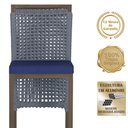 Ver imagem 3 de 6 Banqueta em Alumínio Roma Marrom Corda Náutica Tecido 10