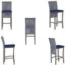 Ver imagem 5 de 6 Banqueta em Alumínio Roma Marrom Corda Náutica Tecido 10