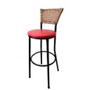 Ver imagem 2 de Kit 3 Banquetas Bistrô Hawaii Fendi Assento Vermelho