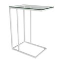 Ver imagem 2 de Mesa Lateral Industrial Encaixe Vidro Branca