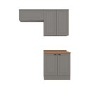 Ver imagem 2 de Lavanderia Modulada Amy 5 Portas 3 Prateleiras MDF 160cm Cinza
