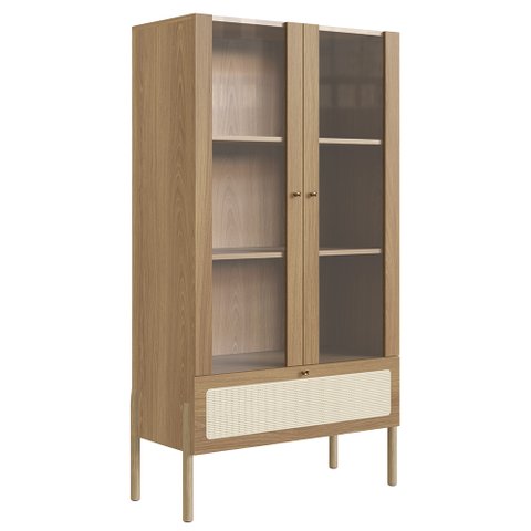 Cristaleira 2 Portas com Adega 83cm Arlo A10 Hanover - Mpozenato