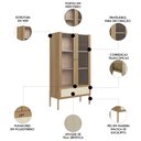 Ver imagem 3 de Cristaleira 2 Portas com Adega 83cm Arlo A10 Hanover - Mpozenato