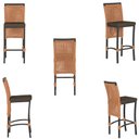 Ver imagem 5 de Mesa Bistrô e 4 Banquetas Roma Preta Corda Náutica Estofado 9 Trama Original