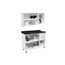 Ver imagem 4 de Cozinha Modulada Bertolini Colors 2 Peças (1 Armário + 1 Balcão) C2P18 Branco/Vermelho