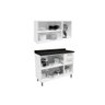 Cozinha Modulada Bertolini Colors 2 Peças (1 Armário + 1 Balcão) C2P18 Branco/Vermelho - 4