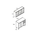 Ver imagem 3 de Cozinha Modulada Bertolini Colors 2 Peças (1 Armário + 1 Balcão) C2P18 Branco/Vermelho