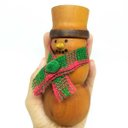 Ver imagem 5 de Boneco de Neve Porta Vela Castiçal em Madeira Decoração de Natal em Peroba Rosa