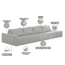 Ver imagem 7 de Sofá Ilha Modular para Sala 432cm com Puff Dublin K01 Linho Cinza