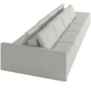 Ver imagem 4 de Sofá Ilha Modular para Sala 432cm com Puff Dublin K01 Linho Cinza