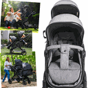 Ver imagem 4 de Carrinho para Gemeos com Bebe Conforto Base Kiddo Pair Cinza