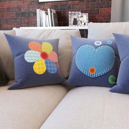 Kit 4 Almofadas Decorativas Jeans Para Sofá 40x40 - Novadecora - 3