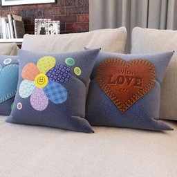 Kit 4 Almofadas Decorativas Jeans Para Sofá 40x40 - Novadecora - 4