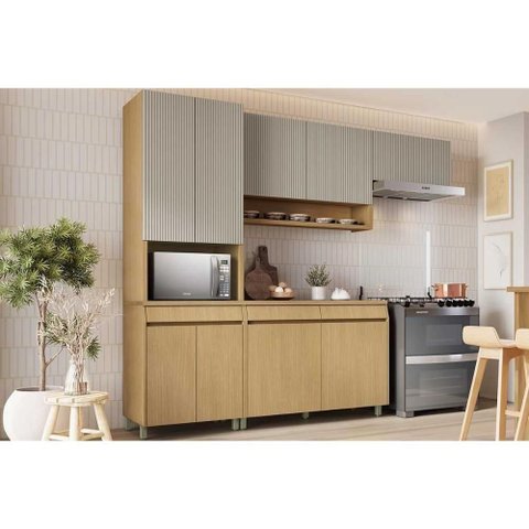 Cozinha Modulada Nesher Simone Mendes Simone Mendes 4 Peças (2aéreos+1balcão+1paneleiro) C4p161
