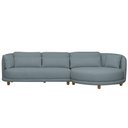 Ver imagem 3 de Sofá 05 Lugares 330cm Arizona com Chaise Esquerdo Bouclé Azul Claro - Nexta Casa