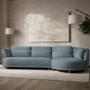 Ver imagem 2 de Sofá 05 Lugares 330cm Arizona com Chaise Esquerdo Bouclé Azul Claro - Nexta Casa