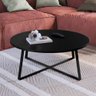 Mesa de Centro com Pés Metálicos 80x80cm 27947 Artesano - Preto - 1