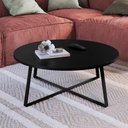 Ver imagem 1 de Mesa de Centro com Pés Metálicos 80x80cm 27947 Artesano - Preto