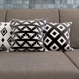 Almofadas Decorativas Preto e Branco Para Sofá 40x40 - Novadecora - 4